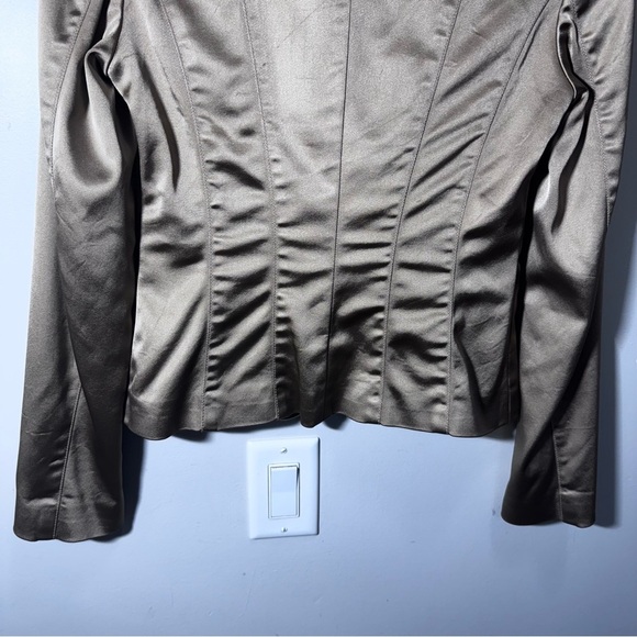 Marciano Fitted Champagne Gold Blazer Size 4 - Picture 7 of 10